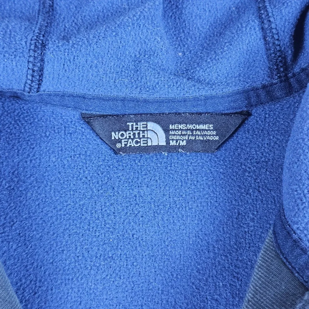 The North Face Canyonlands Jacket Mens Medium Blue Full Zip Pocket Hoodie Fleece